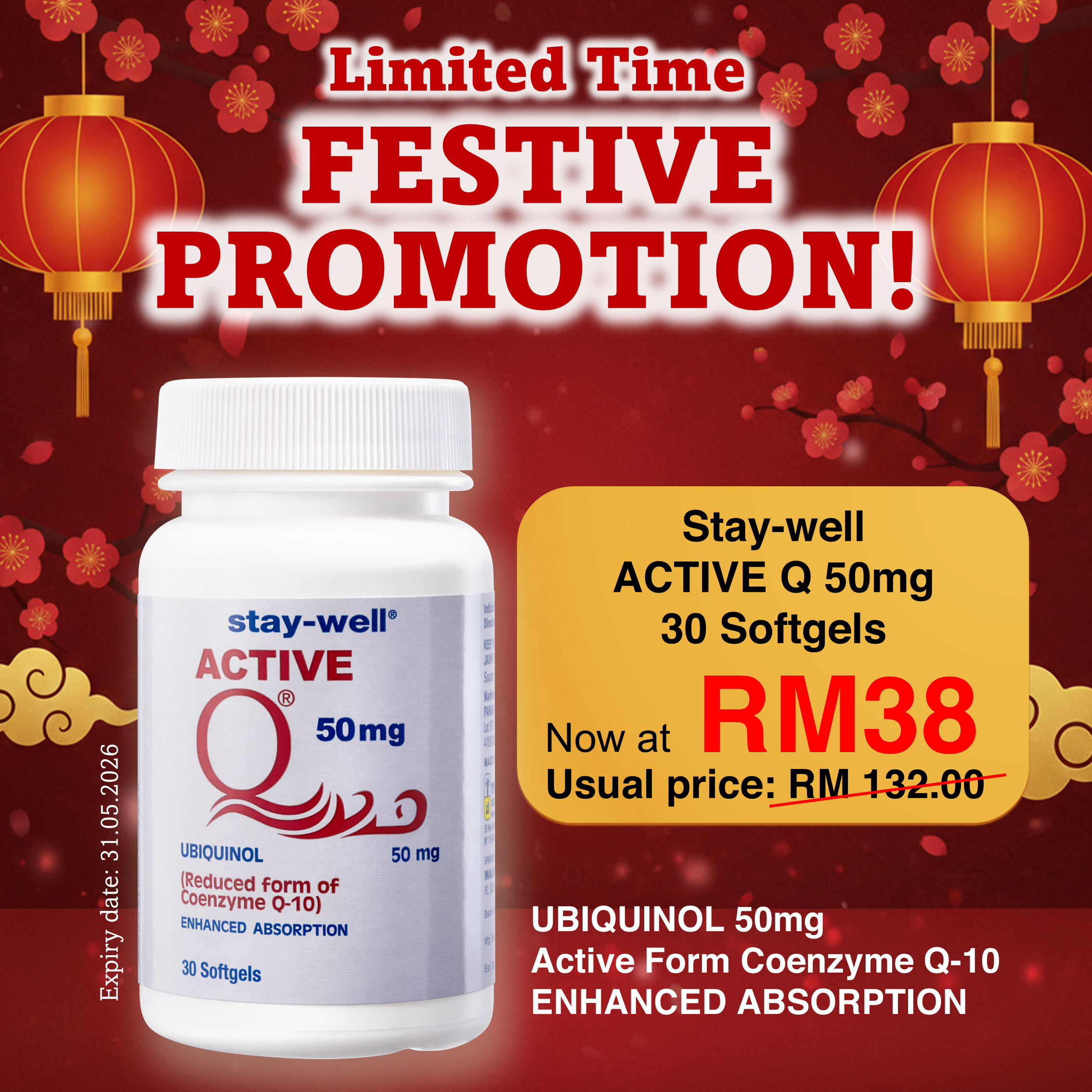 clearance, active coQ10, ubiquinol, energy, heart health